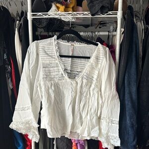 Elegant White Lace Trim free people